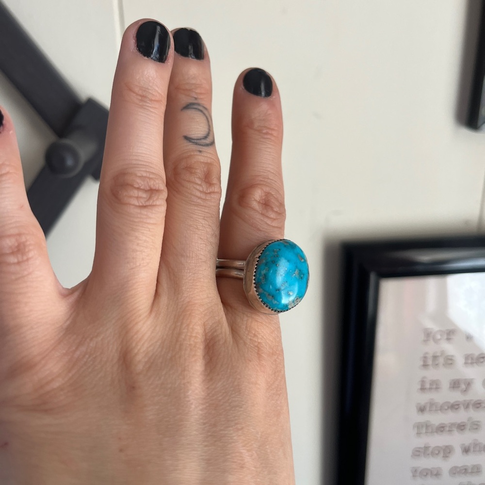 Turquoise Silver Ring - image 5